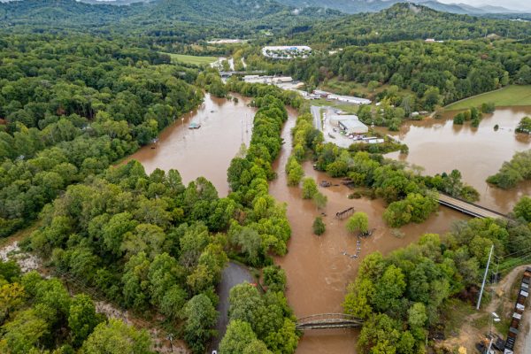 Flooding from Hurricane Helene in Western North Carolina